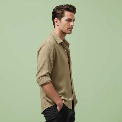 Casual Button Down Skjorte | Herre Skjorter til Sommer