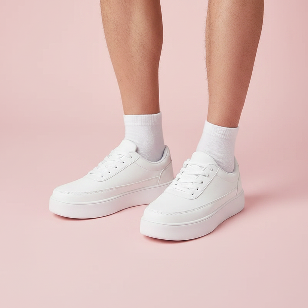 Hvide Platform Sneakers | Mænds Fritidssko