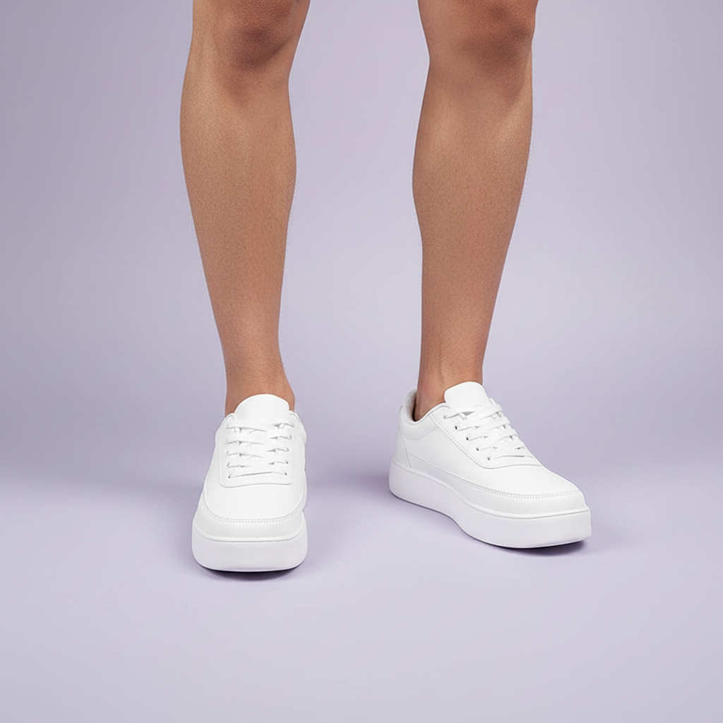Hvide Platform Sneakers | Mænds Fritidssko