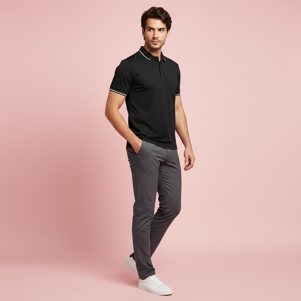Kortærmet Poloshirt Mænd | Casual Poloshirt til Mænd