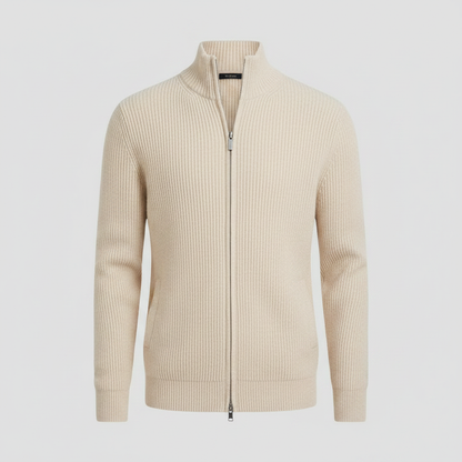 Slim Fit Cardigan | Cardigan til Herre med Lynlås