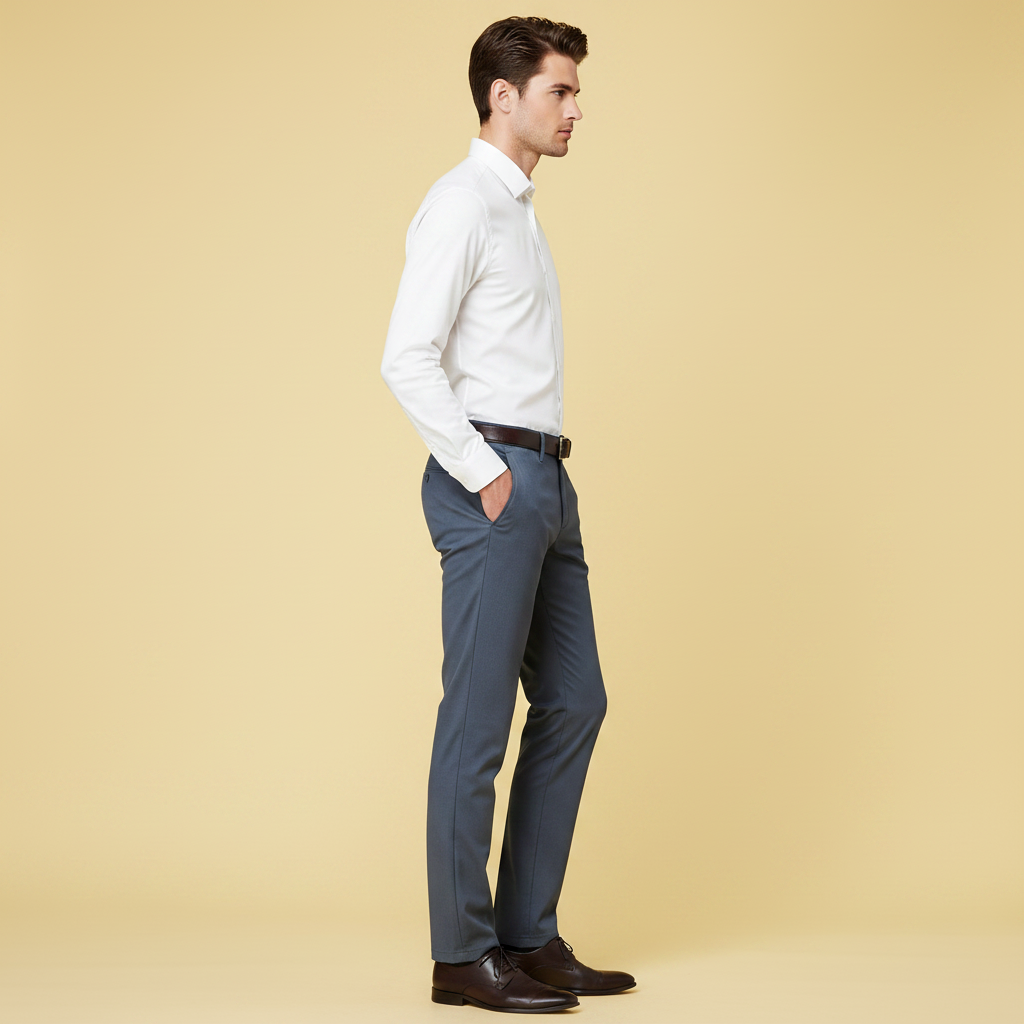 Saul | Slim Fit Herre Bukser i Elastisk Stof