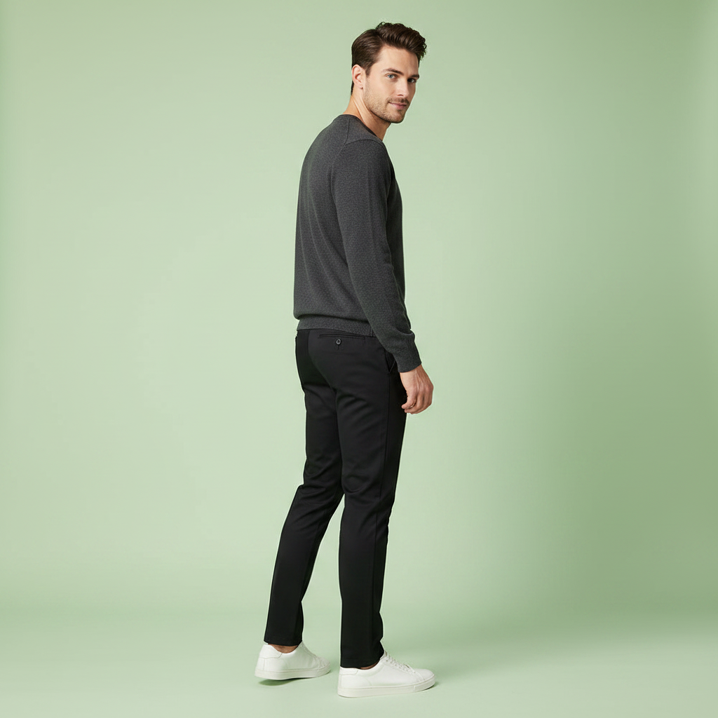 Saul | Slim Fit Herre Bukser i Elastisk Stof