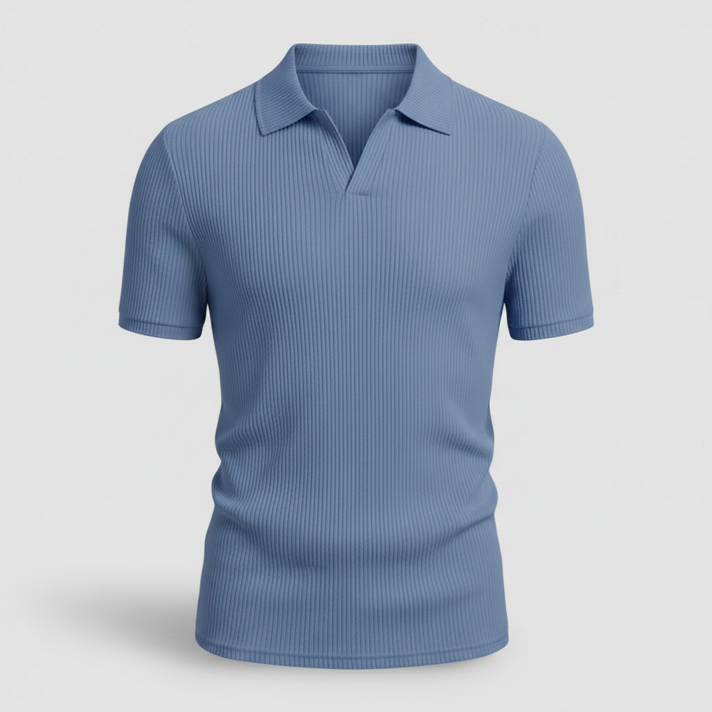 Vaffel Poloshirt Til Mænd | Stilfuld Sommermode