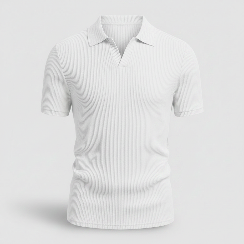 Vaffel Poloshirt Til Mænd | Stilfuld Sommermode