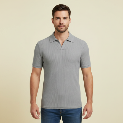 Vaffel Poloshirt Til Mænd | Stilfuld Sommermode
