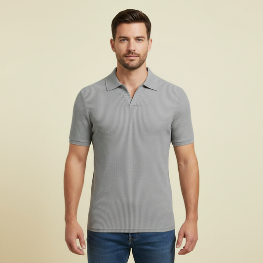 Vaffel Poloshirt Til Mænd | Stilfuld Sommermode