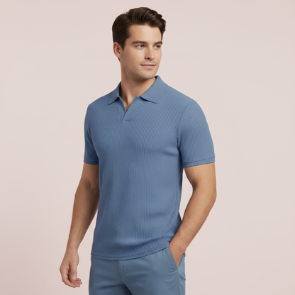 Vaffel Poloshirt Til Mænd | Stilfuld Sommermode