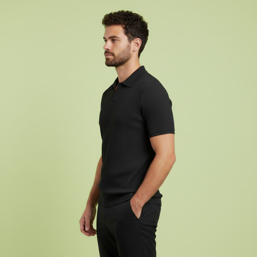 Vaffel Poloshirt Til Mænd | Stilfuld Sommermode